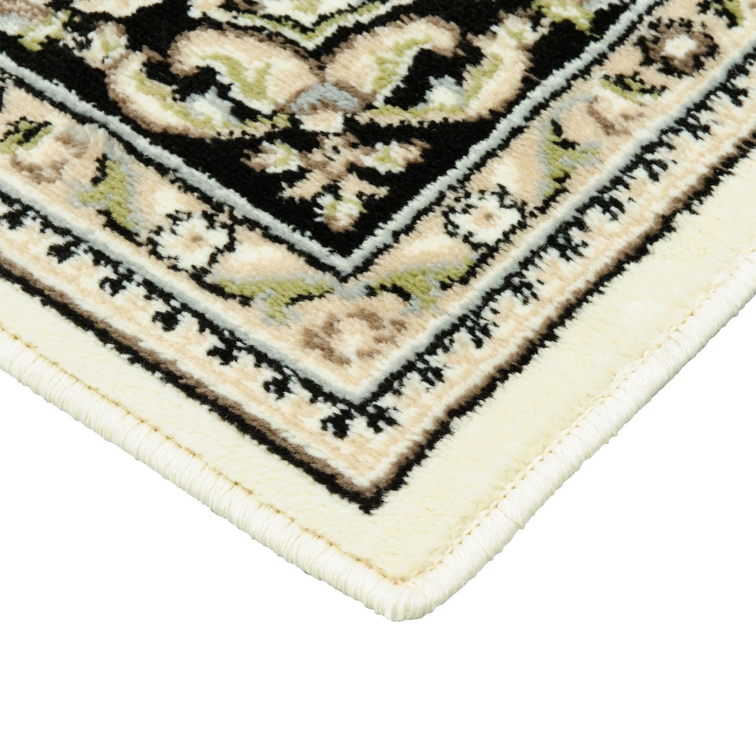 hometrends Algoma Black & Beige Area Rug, 5' x 7', stain-resistant