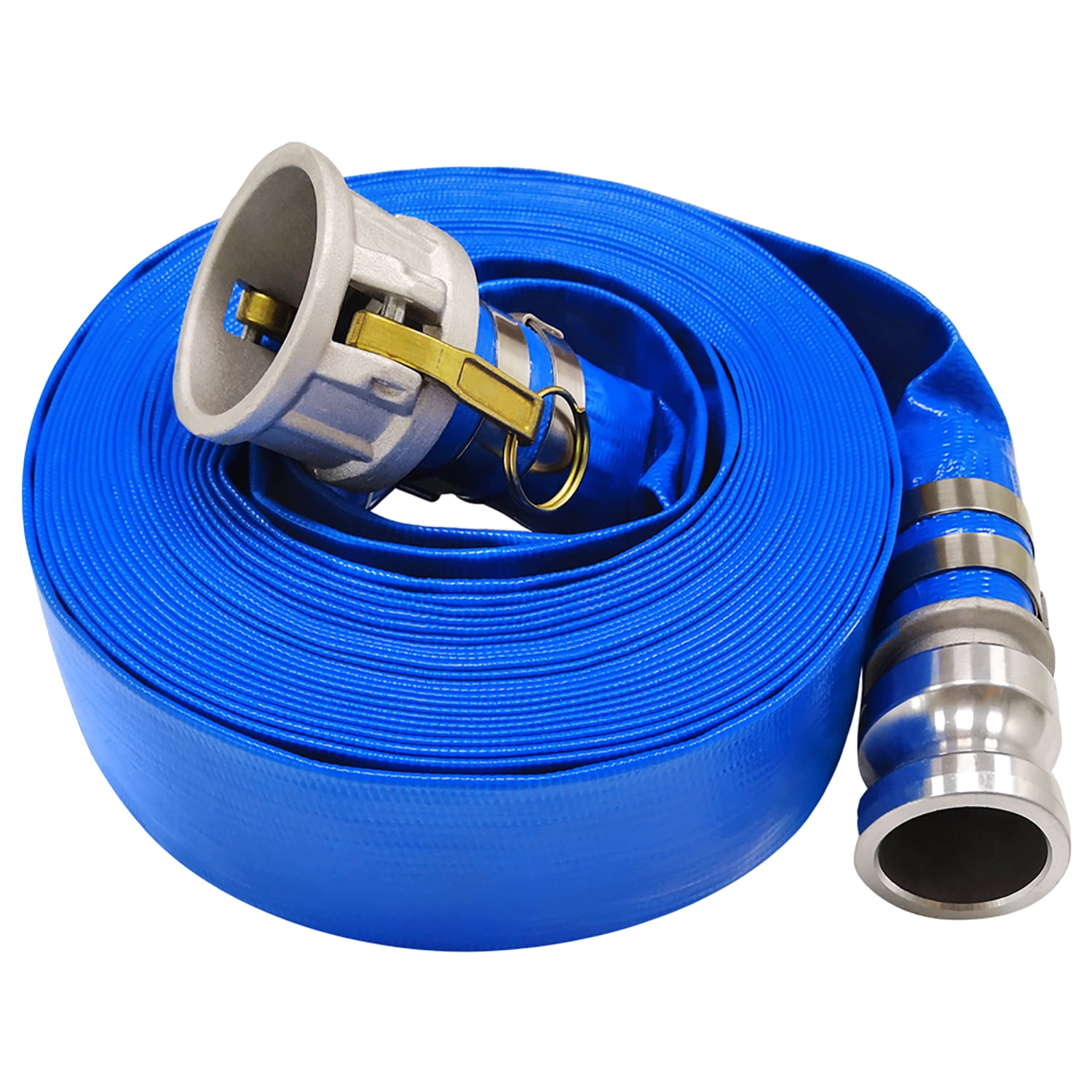 Blue PVC Layflat Hose Water Discharge Pump Delivery Pipe 4 BAR 1" 1¼" 1½" 2" 3" 
