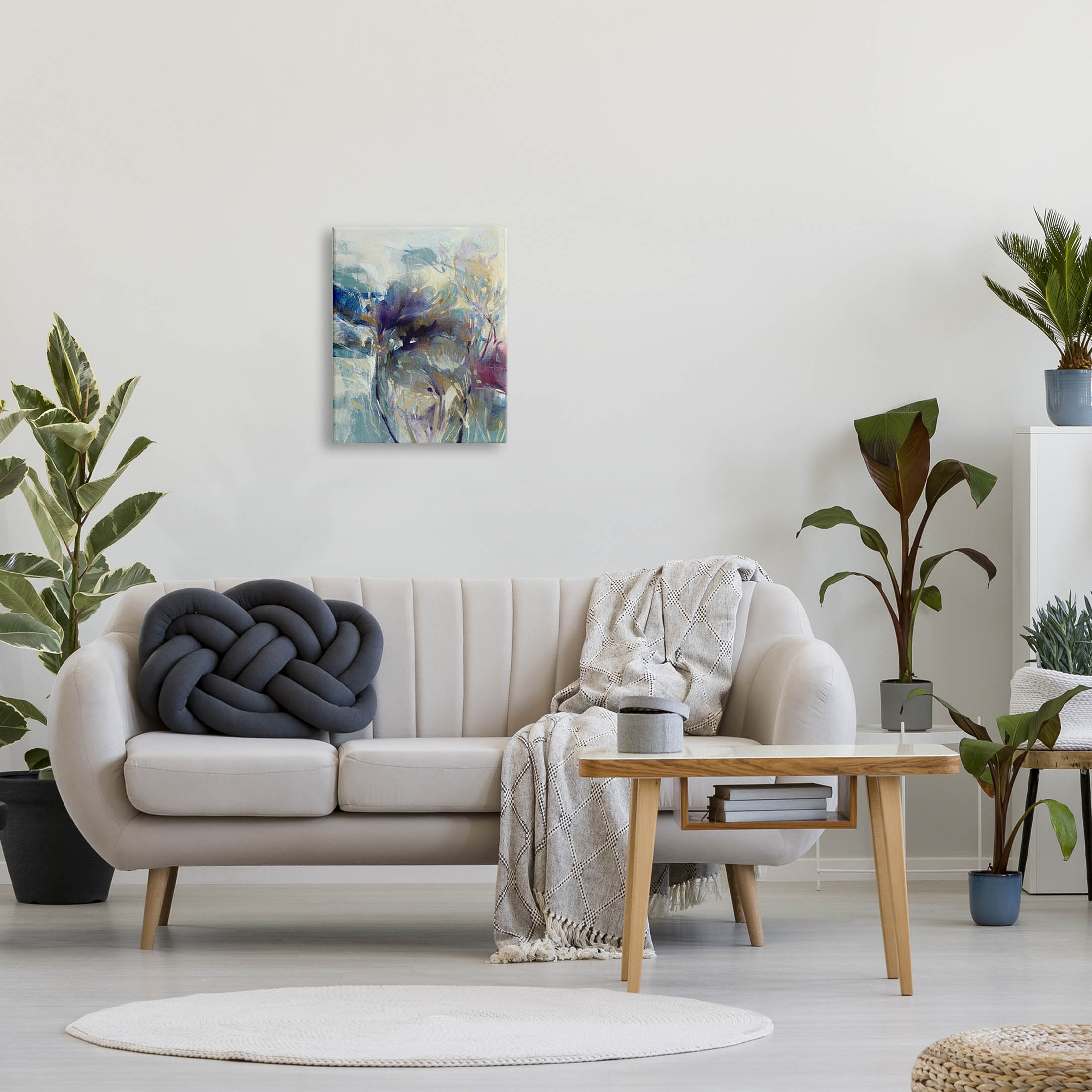 Stupell Industries Abstract Layered Botanical Arrangement Painting Gallery Wrapped Canvas Print Wall Art, Design by K. Nari