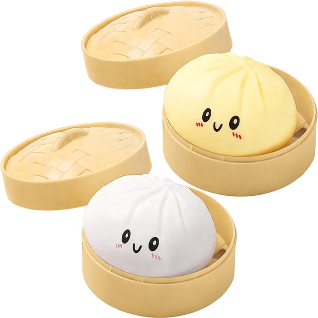 EGNMCR Decompression Big Bun Toy Imitation Of True And False Tool Small Silicone Stress Relieving Release Hand Pinching And Music Decompression Big Bun
