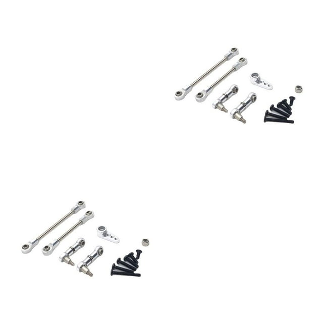 ZheElen 1/28 Télécommande Voiture Métal 28T Bras Servo Fixations Argent 2Ensemble