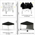 thumbnail image 6 of Ataucjin 10x10 Ft Pop Up Canopy Tent, Portable Commercial Canopy with Vented Top Roller Bag,1 Removable Sidewall, 4 Sandbags, 4 Ropes and 8 Tent Stakes, Easy Outdoor Sun Shade for Events, Parties, 6 of 7