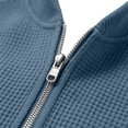 thumbnail image 5 of hotojiny Mens Quarter Zip Pullover Casual Textured Golf Shirts Lightweight Long Sleeve Sweatshirt for Hiking Workout(Blue,Large), 5 of 7