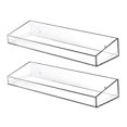 thumbnail image 1 of Transparent Acrylic Shower Shelf Kitchen Wall Mounted Storage 2Pcs Practical Organizing Unit for Bathrooms and Kitchens, 1 of 5