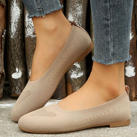 Xysaqa Black Flats for Women  Shoes for Women Sneakers Womens Solid Color Flats Shoes Lightweight Soft Sneakers Casual Shoe Wedding Shoes for Women on Clearance