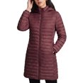 thumbnail image 2 of INSPIRE CHIC Women's Quilted Puffer Coat with Detachable Hood Mid Length Slim Fit XX Large Burgundy, 2 of 6