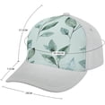 thumbnail image 2 of Green Leaves Pattern Baseball Cap Classic Golf Cap Soft Dad Hat Multicolor Adjustable Low Profile Hat Unisex, 2 of 3