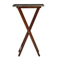 thumbnail image 3 of Linon Home Decor Tray Table Set, Faux Marble, Brown, 3 of 5
