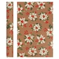 thumbnail image 2 of Christmas Gift Wrapping Paper Roll, 17 Inch x 118 Inch Brown Wrapping Paper for Gifting Christmas Winter Holiday Party Supplies, Flowers & Berries (S), 2 of 8