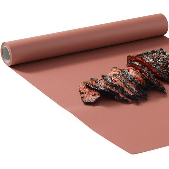 Duslogis Pink Butcher Paper Roll 11.8 Inch x 32.8 Feet | Unwaxed Food-Grade Peach Butcher Paper for Smoking Meat, Brisket, BBQ Grilling, Heavy-Duty BBQ Wrapping