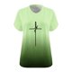 thumbnail image 3 of Camisetas de Verano para Mujeres con Cuello en V de Manga Corta Camiseta Deportiva de Impresión de Pascua, Camiseta Ligera de Base de Algodón de Imitación para el Hogar, Diario Y Desgaste, 3 of 3