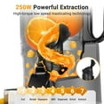 thumbnail image 4 of Sunmaki 250W Cold Masticating Slow Juicer for Whole Fruits & Vegetables, BPA-Free, Quiet, Anti-drip, Gray, 4 of 16