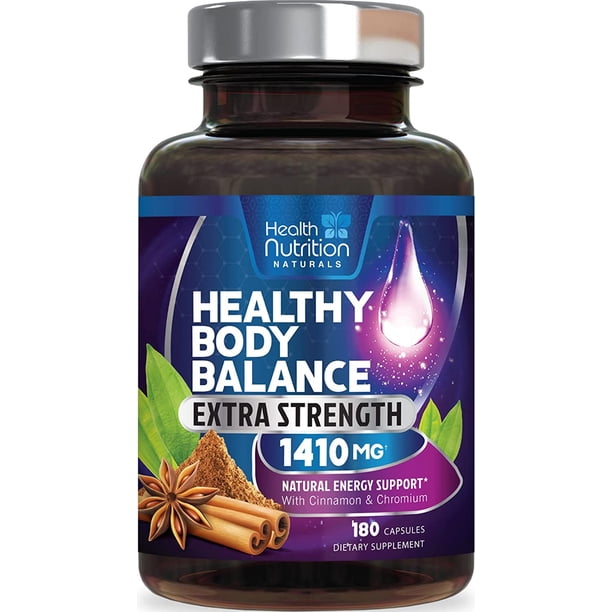 Blood Sugar Support Complex, Advanced Extra Strength Herbal Supplement with Cinnamon, Chromium