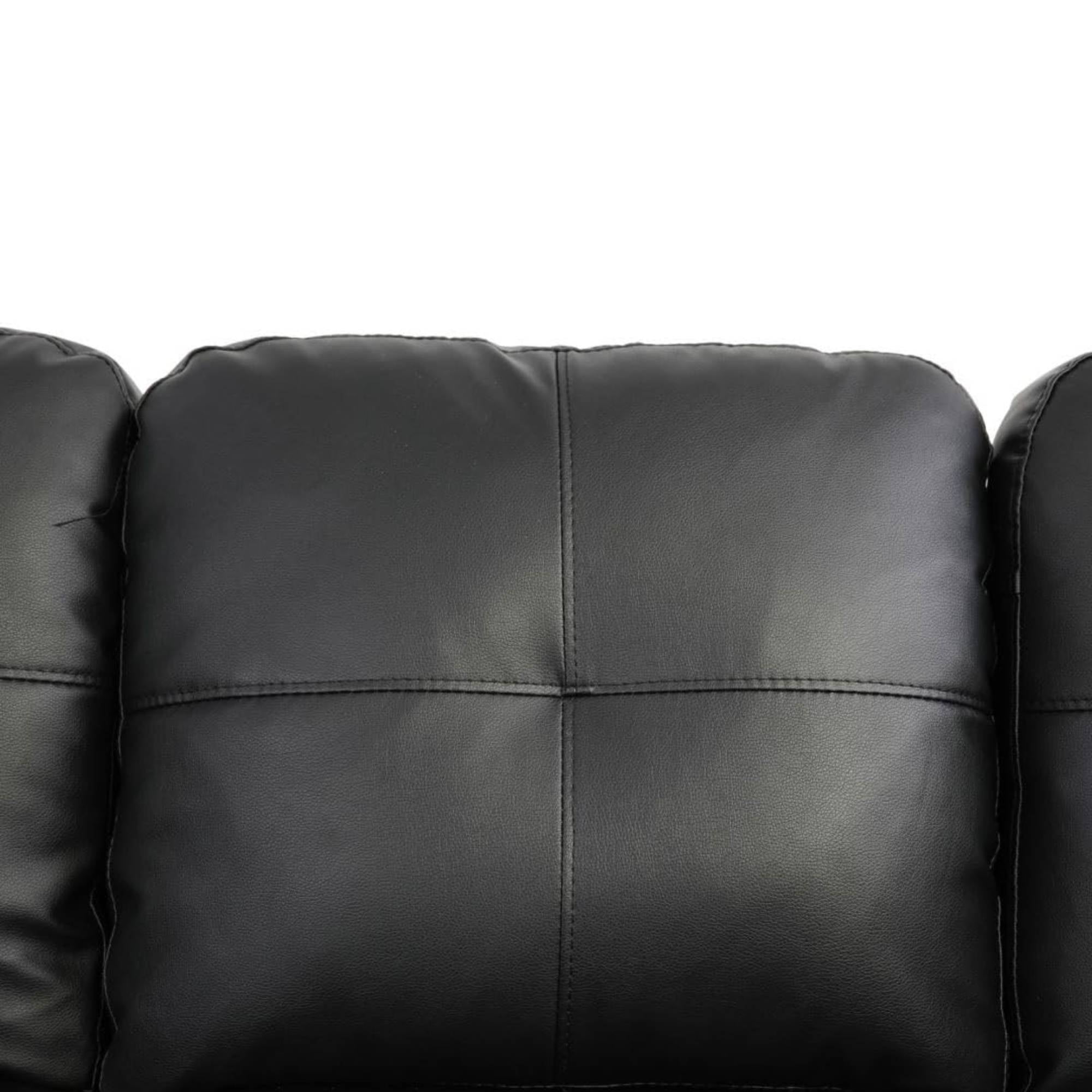 L Shape Leather sofa Couch Modern Sectional Couch with Chaise for Living Room Furniture Sets, Black