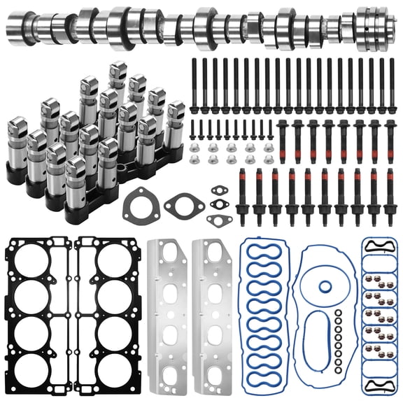 golytefs 5.7 Hemi Lifter Cam Kit With Head Gasket Lifter Camshaft Kit Engine Parts Lifters Cam For 2009-2015 Grand Cherokee 5.7L V8 Engines