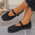 thumbnail image 5 of Women's Barefoot Mary Jane Flats - Wide Toe Box & Square Toe Mesh Knit Ballet Flat Shoes, Comfortable Dressy Casual Soft Soled Shoes Black 6.5(38), 5 of 9