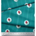 thumbnail image 3 of Soimoi Tissu en Coton Canard Rayé, Feuilles & Roses Imprimé Floral 1 Yard 42 Pouces de Large, 3 of 3