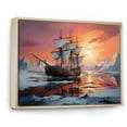 thumbnail image 2 of Designart "Frozen Expedition Antartica I" Winter Landscape Floater Framed Wall Art Living Room, 2 of 7
