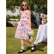 thumbnail image 4 of Vestido Arshiner de tul para niñas, fiesta de Pascua y verano, floral, 4 of 8