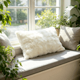 thumbnail image 4 of Oaskys Soft Plush Texture Throw Pillow – Rectangular Faux Rabbit Fur Cushion, Decorative Sofa Pillow for Living Room, Bedroom and Couch, 4 of 6