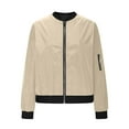 thumbnail image 6 of Breezora Lightweight Windproof Zip Up Jacket for Women Waterproof Fall Coat with Lining and Pockets L Size Beige, 6 of 8