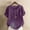 Purple, variant on QUNYINEY T-Shirts for Women Crew Neck Short Sleeve Casual Floral Tops Button Cotton Linen Loose Summer Pullover Women Tops