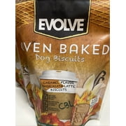 Evolve Oven Baked Dog Biscuits - Caramel Barkchiato Latte Flavored Biscuits - Latte Shaped 7 oz. Bag *LIMITED EDITION*