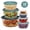 Green, variant on Soulgenix Mixing Bowls Set, 14-Piece Salad Bowls with Airtight Lids, Stackable Meal Prep Containers for Kitchen Mixing, Serving, Storage, Gradient Green
