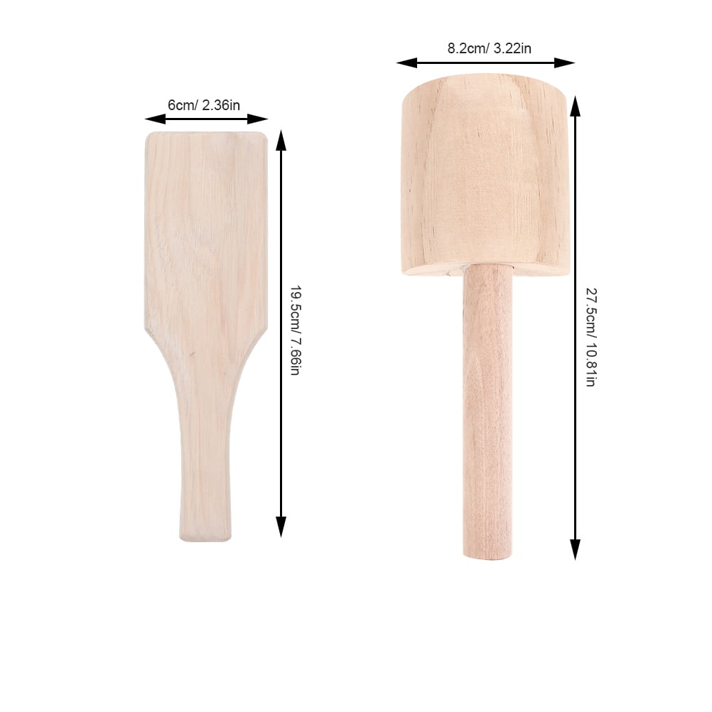 LOLIPPYY Set of 4 Wooden Clay Modeling Boards with Smooth Rounded Edges for Accurate Pottery Shaping, Beige