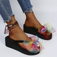 thumbnail image 6 of asdoklhq Slippers for Women Indoor and Outdoor,Sandals Women Slope Heel Open Toe Bow-Knot Slippers Comfy Beach Shoes Flip Flop, 6 of 9