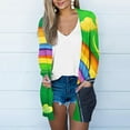 thumbnail image 2 of lcziwo Cardigan Sweaters for Women Long Sleeve Cardigan Soft Drape Open Front Fall Dusters Lightweight Casual Dressy Loose Shrugs with Pockets Limited Time Deal,Multicolor,S, 2 of 5