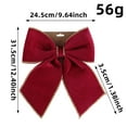 thumbnail image 3 of Christmas Red Velvet Bows 12" × 10" Decorative Holiday Bows for Wreath, Garland, Tree, Indoor Outdoor Xmas Decorations, Wine, Bow, 3 of 9