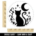 thumbnail image 2 of Cat Moon Stars Self-Inking Rubber Stamp Ink Stamper - Black Ink - Large 1-1/2 Inch, 2 of 7