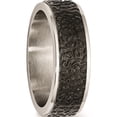 thumbnail image 4 of Designer Stainless Steel Polished And Textured Black Ip-Plated Band Made In China -Jewelry By Sweet Pea Creations, 4 of 6