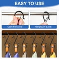 thumbnail image 5 of 40 Pcs S Hooks for Hanging Heavy Duty,S Hook with Safety Buckle for Hanging Plants, Closet, Kitchen Utensil, Pot, Pan, Bags,Black, 5 of 6