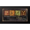 thumbnail image 2 of Rae, Marla 14x9 Black Modern Framed Museum Art Print Titled - Pray - Dont Worry, 2 of 5