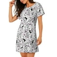 thumbnail image 2 of Balery Cowboy Pattern Womens Short Sleeve Sleepshirt Scoopneck Cute Nightdress Comfy Nightgown Loungewear Dress, 2 of 6