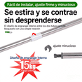 thumbnail image 3 of Cortineros de Baño, Tubo para Cortina de Baño, Barra para Cortina de Baño Ajustable, Tubo Metálico Extensible para Balcones, Armarios y Baños, Tres tamaños, Fijación sin Taladro, 3 of 12