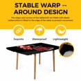 thumbnail image 4 of Valentine's Day Table Cloths for 3 Foot Rectangle Tables, Red Love Heart Truck Black Modern Art Patio Waterproof Elastic Fitted Tablecloths, Washable Rectangular Table Cover for Camping, 4 of 8