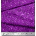 thumbnail image 3 of Soimoi Purple Viscose Chiffon Fabric Star Tetrahedron Geometric Print Sewing Fabric Yard 42 Inch Wide, 3 of 3
