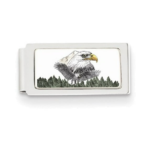 Barlow Designs Color Eagle Portrait Hinged Money Clip