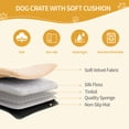 thumbnail image 6 of Hzuaneri Dog Crate Furniture for 2 Dogs, 63" Large Dog Kennel with Divider and Cushion for Medium Large Dogs, Double Dog Crate Furniture TV Stand, Rustic Brown, 6 of 7