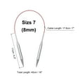 thumbnail image 2 of Uxcell Size US 11 Knitting Needles Circular Needle 16 inch Round Metal Stainless Steel Needle for Handmade Projects DIY Knitting, 2 of 6