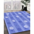 thumbnail image 3 of Ahgly Company Machine Washable Indoor Rectangle Transitional Blue Ribbon Blue Area Rugs, 8' x 10', 3 of 7