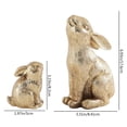 thumbnail image 3 of Modern Resin Bunny Statue and Fashion Bunny Figurine, Stylish Animal Sculpture for Living Room Shelf Accents, Home Office Desktop Decor, Decorative, 3 of 8