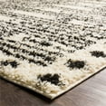 thumbnail image 4 of Surya Beni shag BSH-2325 94 x 120" Rectangle Fabric Rug in Black and Cream, 4 of 8