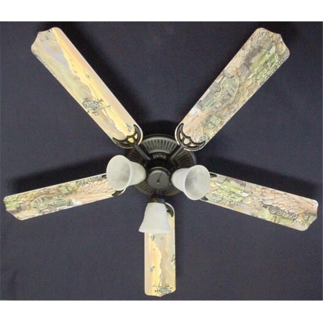 Ceiling Fan Designers 52FANKIDSATMH Army Tanks Military Helicopter