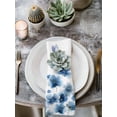thumbnail image 2 of Navy Blue Floral Cloth Napkins Set of 8 Reusable Dinner Napkins, Spring Flowers Butterflies Watercolor Cocktail Napkin Washable Table Napkins for Wedding/Holiday Party/Baby Shower 20"x20", 2 of 7