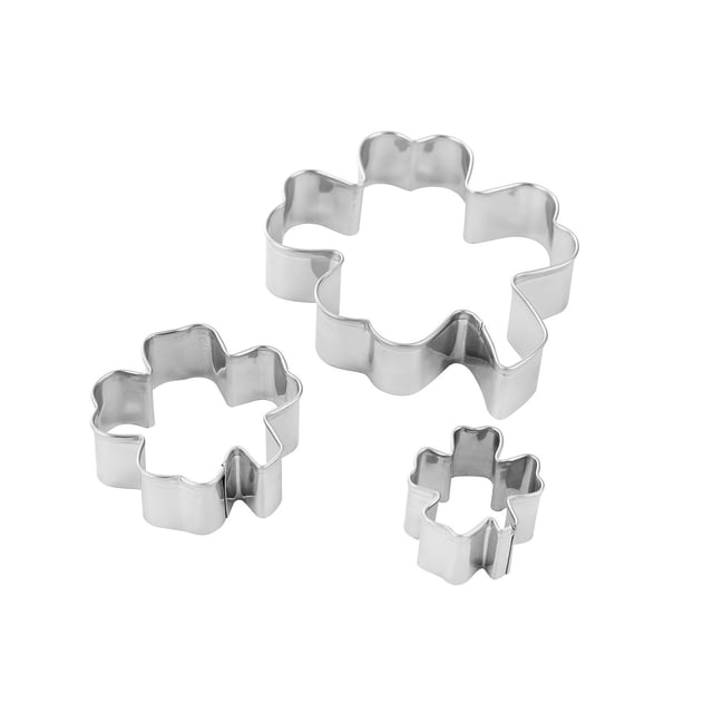 Emporte-pièces pour la Saint-Patrick pour Hommes et Femmes, Forme de Trèfle en Acier Inoxydable, Ensemble de 3 Pcs