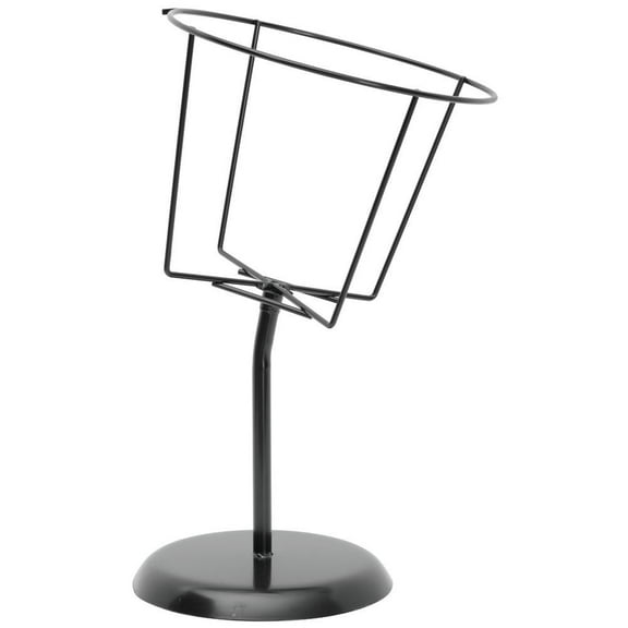 HUBERT Baguette Basket Stand Black Metal - 18"L x 18"W x 30"H